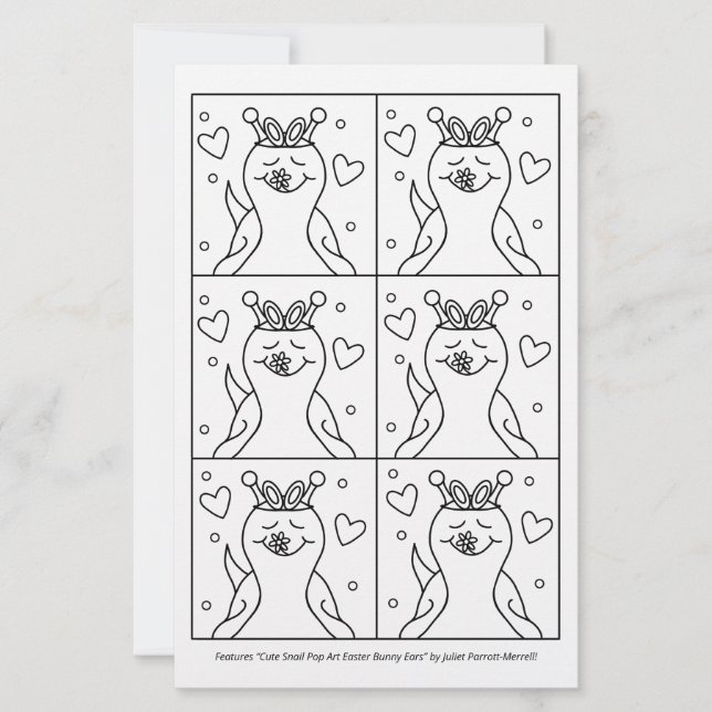 Page Couleur de Pop d'art de l'escargot de Pâques (Devant)