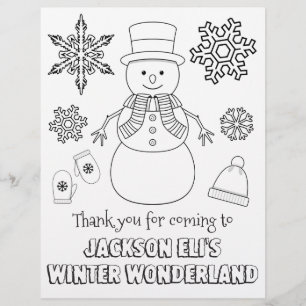 Page Couleur Winter Wonderland Feuille de colora