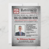 Page d'accueil Journal Retraite Party Invitation (Devant)