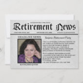 Page d'accueil Journal Retraite Party Invitation (Devant)