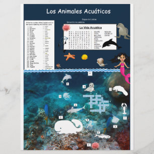 Page d'activité bilingue espagnol-anglais pour les