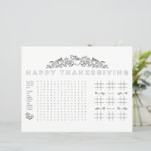 Page d'activité de table bon thanksgiving enfants (Debout devant)