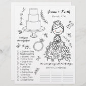 Page d'activité Enfants Mariages illustrés (Devant / Derrière)