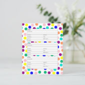 Page de carnet d'adresses à points colorés (Debout devant)