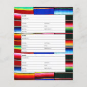 page de carnet d'adresses à rayures Serape (Dos)