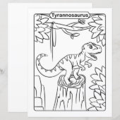 Page de coloration de dinosaures - Tyrannosaurus (Devant / Derrière)