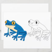 Page de coloration de la grenouille mûre (Devant / Derrière)