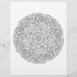 Page de coloration de mandala pour Halloween Monst