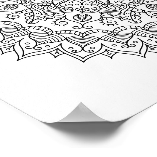 Page de coloration Poster Daisy Mandala (Coin)