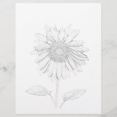 Page de coloration - Tournesol (Devant)