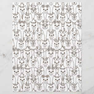 Page de coloriage Cat Clowder papier