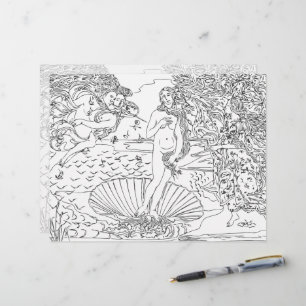 Page de coloriage d'art célèbre Chef-d'oeuvre Bott