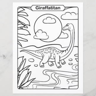 Page de coloriage de dinosaure - Giraffatitan