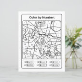 Page de coloriage de dinosaures par numéro - Deux (Debout devant)