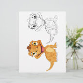 Page de coloriage de dragon mignon (Debout devant)