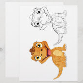 Page de coloriage de dragon mignon (Devant / Derrière)