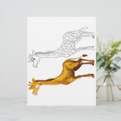 Page de coloriage de la girafe de Cute (Debout devant)