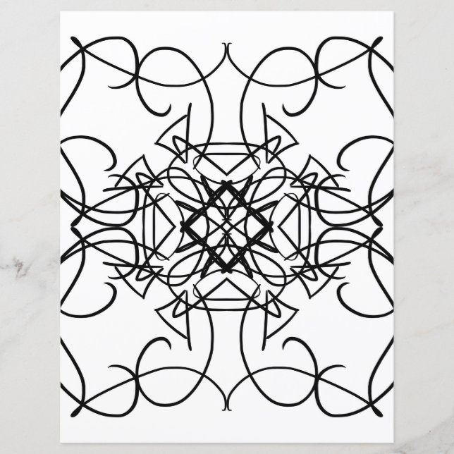 Page de coloriage de Mandala Fractal (Devant)
