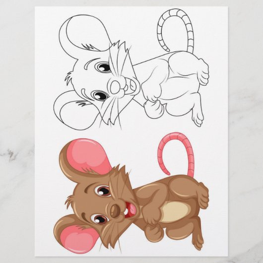 Page de coloriage de souris Cartoon (Devant)