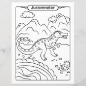 Page de coloriage des dinosaures - Juravenator (Devant)