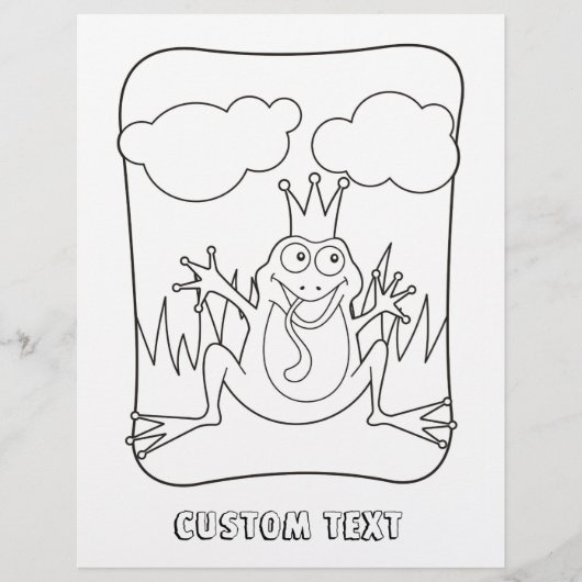 Page de coloriage du Prince Grenouille (Devant)