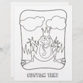 Page de coloriage du Prince Grenouille (Devant / Derrière)