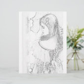 Page de coloriage fille fille mariée (Debout devant)