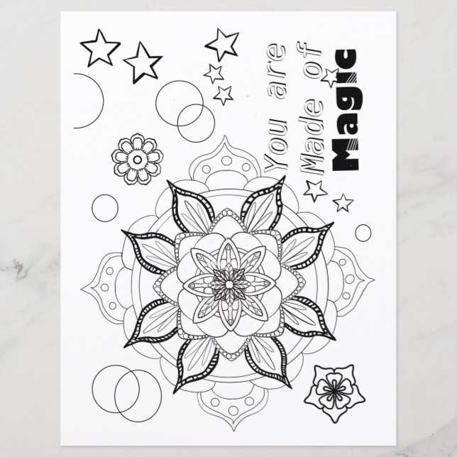 Page de coloriage magique pour adultes (Devant)