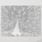 Page de coloriage - Peacock avec Queue (Devant)