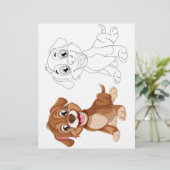 Page de coloriage pour chien mignon (Debout devant)