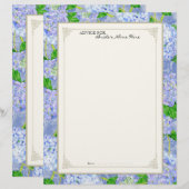 Page de conseil de la mariée Blue Hydrangea dentel (Devant / Derrière)