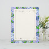 Page de conseil de la mariée Blue Hydrangea dentel (Debout devant)