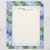 Page de conseil de la mariée Blue Hydrangea dentel (Devant / Derrière)