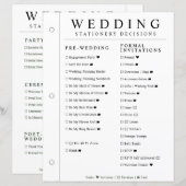 Page de décisions pour la papeterie de mariage min (Devant / Derrière)