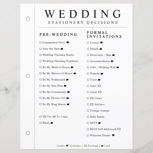 Page de décisions pour la papeterie de mariage min (Devant)