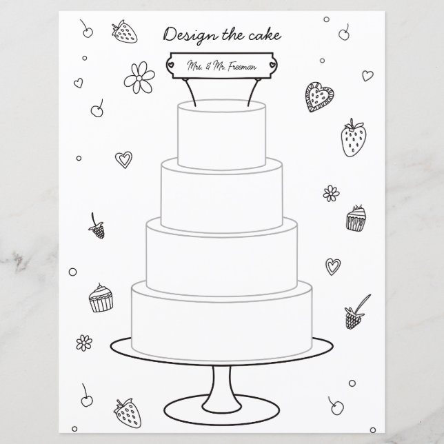 Page de gâteau de conception de la couleur de l'ac (Devant)
