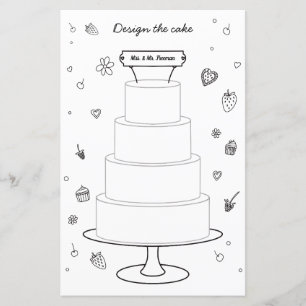Page de gâteau de conception de la couleur de l'ac
