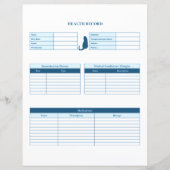 Page de gestion des dossiers de santé de Blue Cat (Devant)