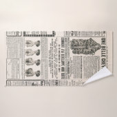 Page de journal avec publicité antique (Serviette de bain)