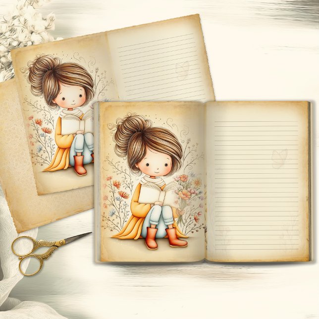 Page de Journal de Fille à l'Aquarelle Fantaisiste (Créateur téléchargé)