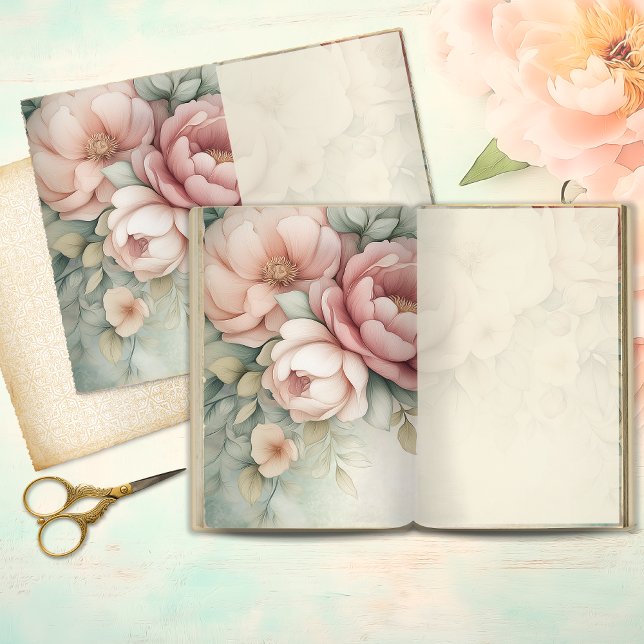Page de journal intime Romantique Blush Peony (Créateur téléchargé)