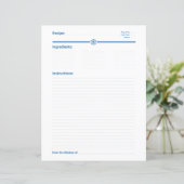 Page de livre de recettes de flocon de neige de No (Debout devant)