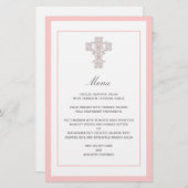Page de menu croix élégante en rose (Devant / Derrière)