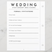 Page de papeterie de mariage à invitation formelle (Dos)