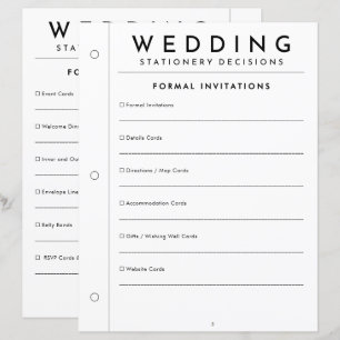 Page de papeterie de mariage à invitation formelle