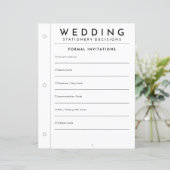 Page de papeterie de mariage à invitation formelle (Debout devant)