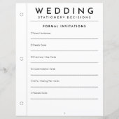 Page de papeterie de mariage à invitation formelle (Devant)