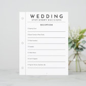 Page de papeterie de réception de mariage minimali (Debout devant)