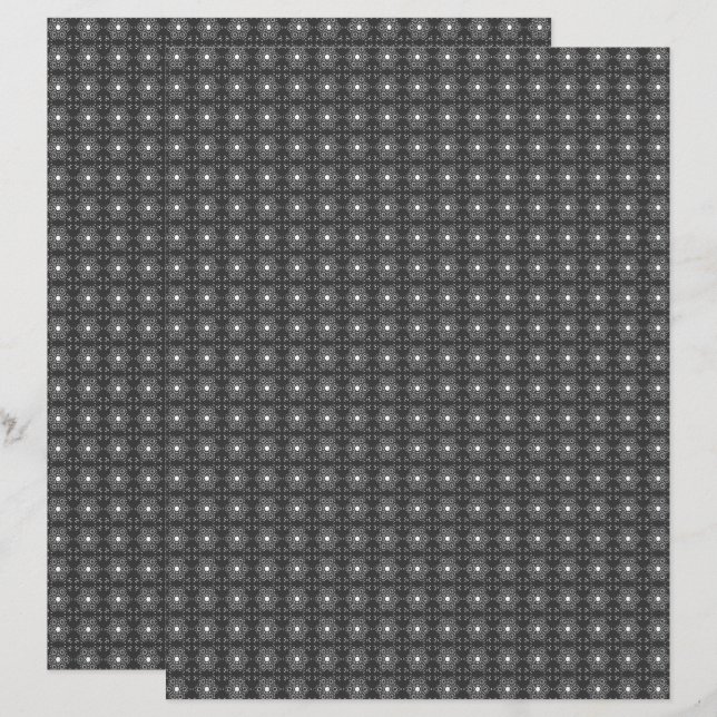 Page de papier pour scrapbook à motif méditerranée (Devant / Derrière)