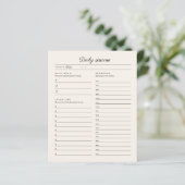 Page de planification quotidienne (Debout devant)